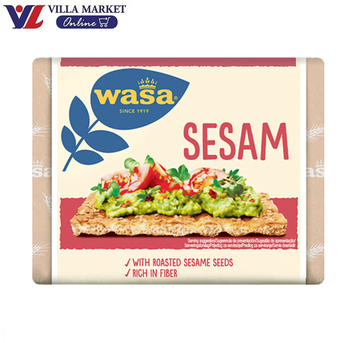 Wasa Sesam 275g ขนม ขนมกินเล่น ขนมปังกรอบ บิสกิต แครกเกอร์