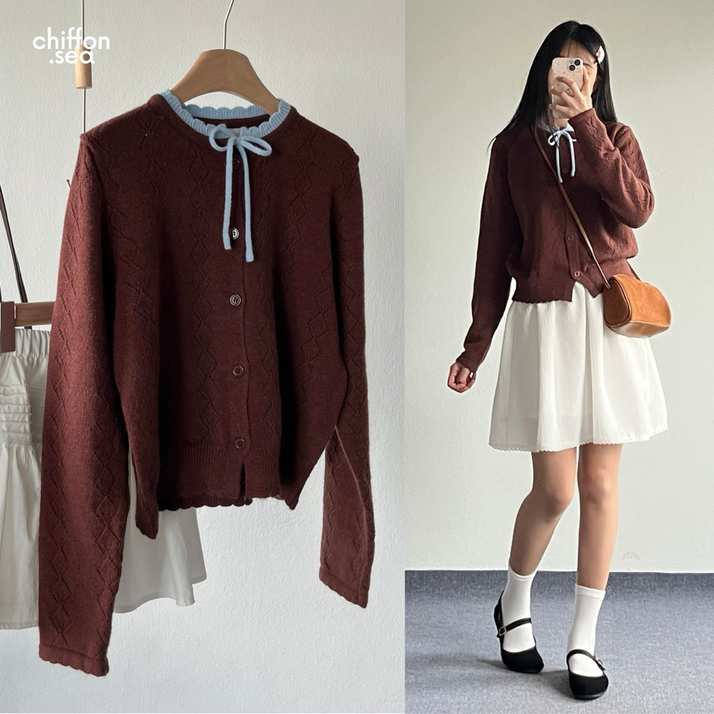 Chiffon.sea | Ayase cardigan คาร์ดิแกนผ้าฉลุลาย