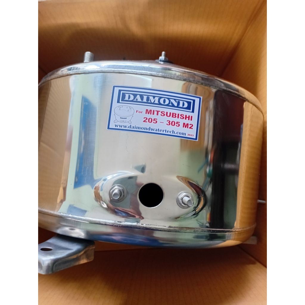 ถังปั้มน้ำสแตนเลส DAIMOND สำหรับปั้มน้ำมิตซูบิชิ MITSUBISHI รุ่น205-255-305 M2 รับประกัน 1 ปี