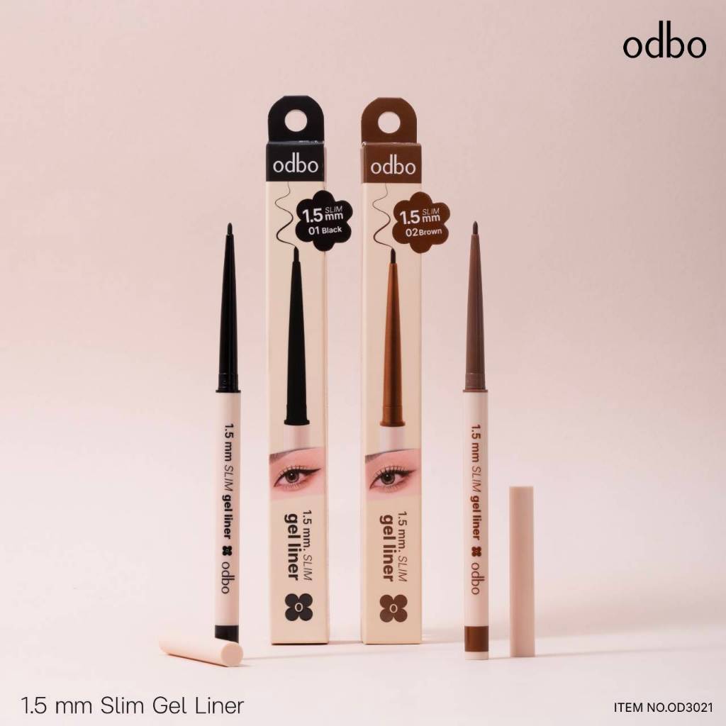 ODBO OD3021 slim gel liner 1.5mm เส้นคม เล็ก เขียนง่าย กันน้ำ แห้งไว