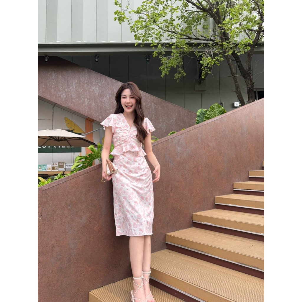 🌷✨ Peony dress  เดรสผ้านุ่ม พริ้ว ใส่สบาย มีซับในทั้งตัว (ตัดลดความยาวฟรี)