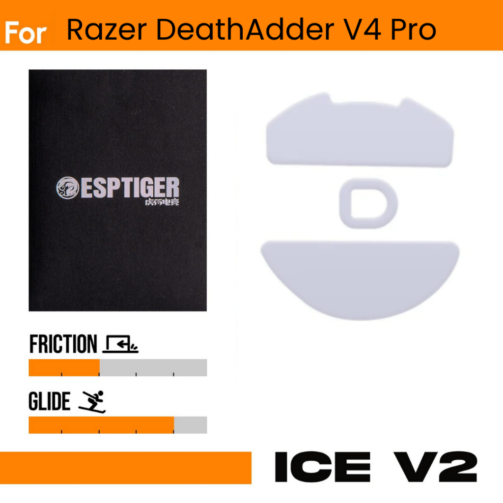 ✨พร้อมส่งด่วน จากไทย✨เมาส์ฟีท วัสดุ PTFE สุดลื่น  Tiger ICE V.2  Razer DeathAdder V4 Pro