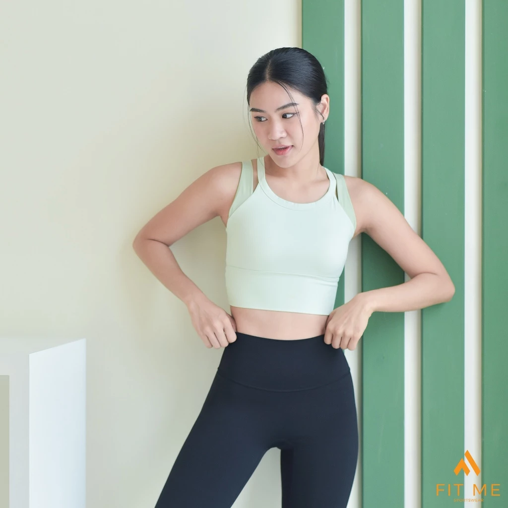 Sol Bra เสื้อสปอร์ตบรา บราตัวยาว เต็มตัว มีฟองน้ำเย็บติด ใส่กระชับ ใส่วิ่งได้ FitMeSportswear