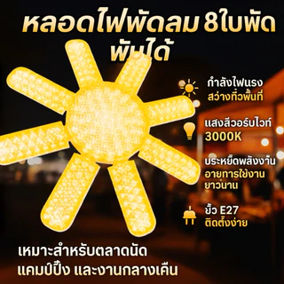 หลอดไฟใบพัด 450W/350W/120W BULB มอก. แท้ หลอดไฟเพชรพับเก็บได้สว่างมาก ประหยัดไฟหลอดLED TSM-D8450
