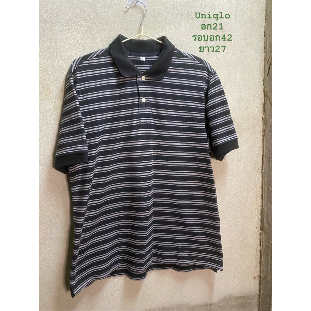 เสื้อคอโปโล Uniqlo แท้มือสองสะภาพดี
