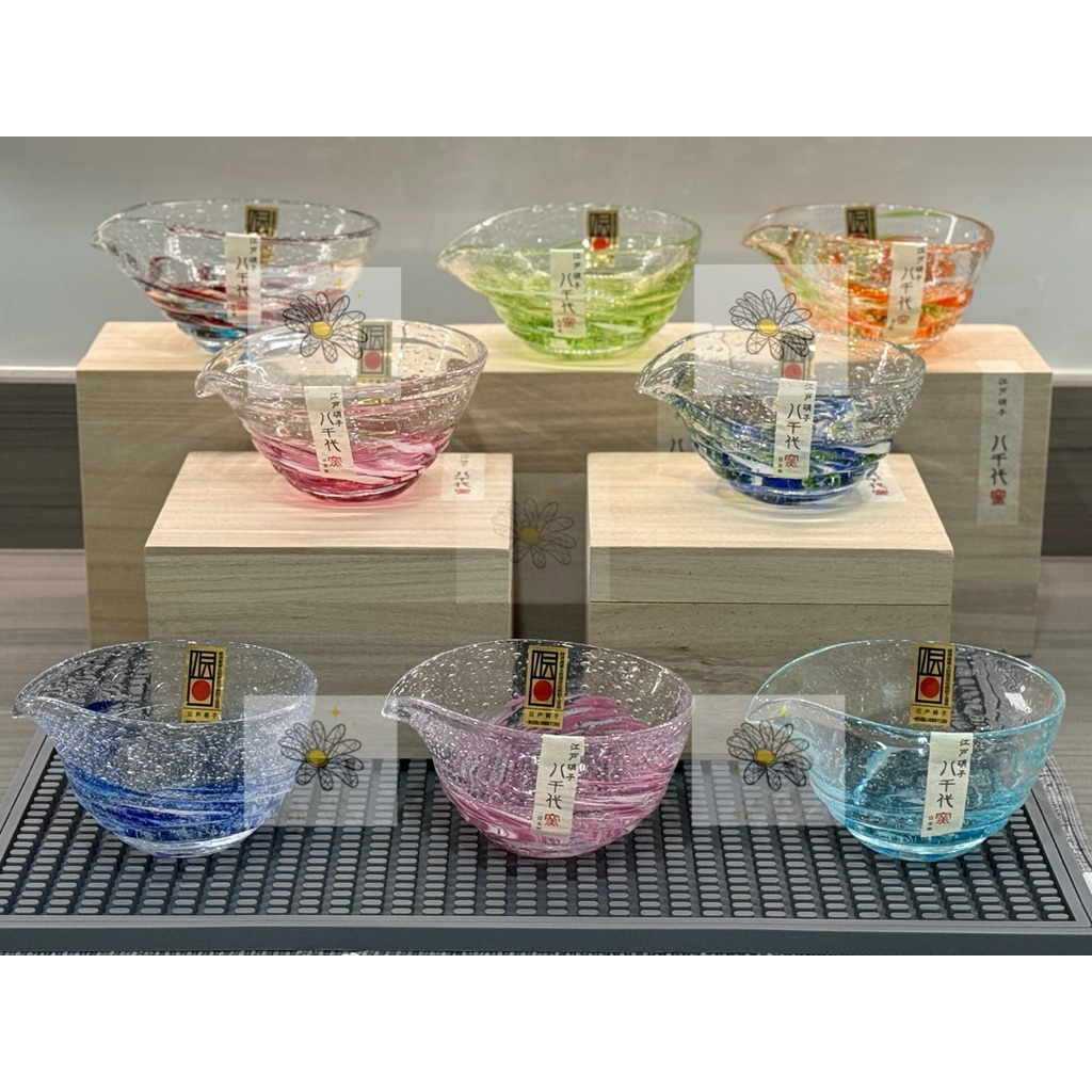 ลดพิเศษตำหนิกล่อง  ถ้วยตีชา Chawan Edo Glass ถ้วยเรืองแสง ✨