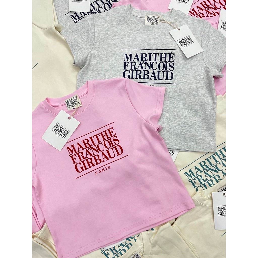 “MARITHE 2Tone T-Shirt” เสื้อยืดแบรนด์ดัง รุ่นใหม่ งานตามหาชนช็อปเกาหลีเลยค้า งานปักลายอักษรด้านหน้า - รูปที่ 5