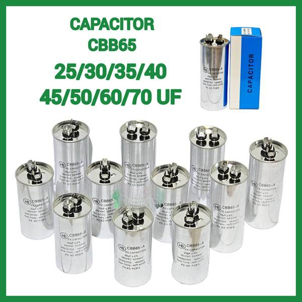 คาปาซิเตอร์ แอร์ รุ่น HB 15/20/25/30/35/40/45/50/60/70/80 Uf แคปรัน/Capacitor HB CBB65 / 500V