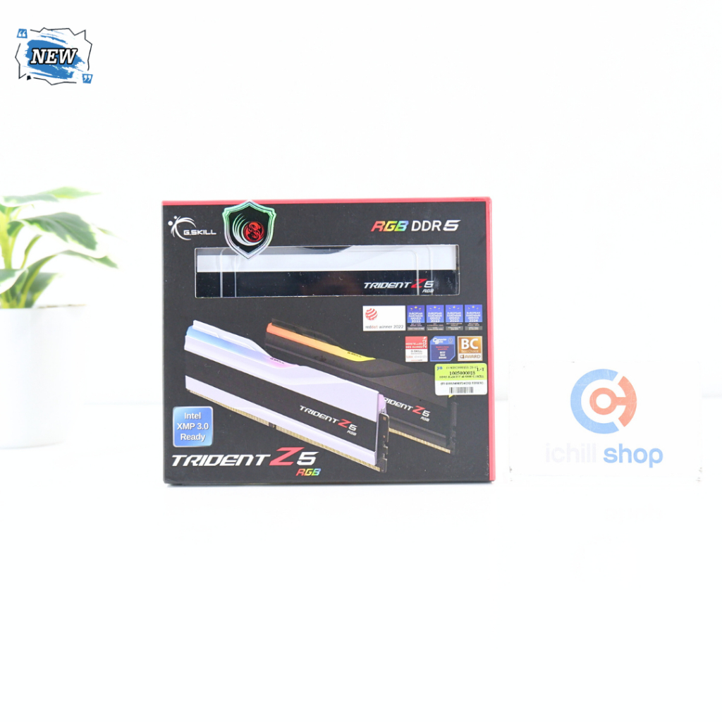 RAM (แรม) G.SKILL TRIDENT Z5 RGB DDR5 48GB (24X2) 8000MHz (MATTE WHITE) (ของใหม่) P16405