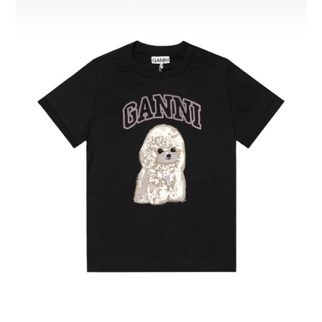 Ganni-Poodle Logo T-shirt