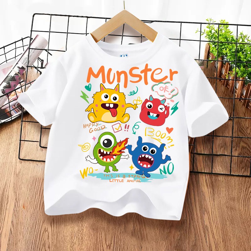 H1178เสื้อยืดเด็กแขนสั่ง.ผ้านุ่นใส่สบายทั้งเด็กชายกับเด็กหญิง