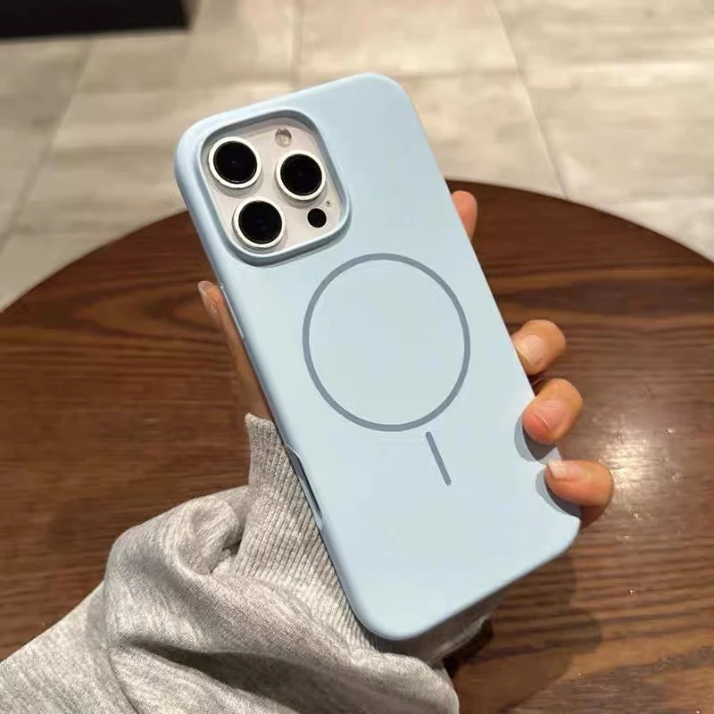 case for iphone17เคส ชาร์จไร้สายวงแหวนแม่เหล็ก งานกำมะหยี่ for iPhone17 11 12 13 14 15 16 17 Pro max 16Promax 15Promax thumbnail 9
