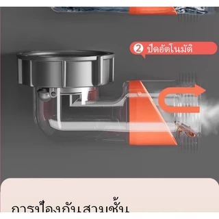 ท่อระบายน้ำอ่างล้างจานในครัว การป้องกันแมลง สล็อตคู่ ติดตั้งง่าย สายยาง ขนาดสากล สแตนเลส 304