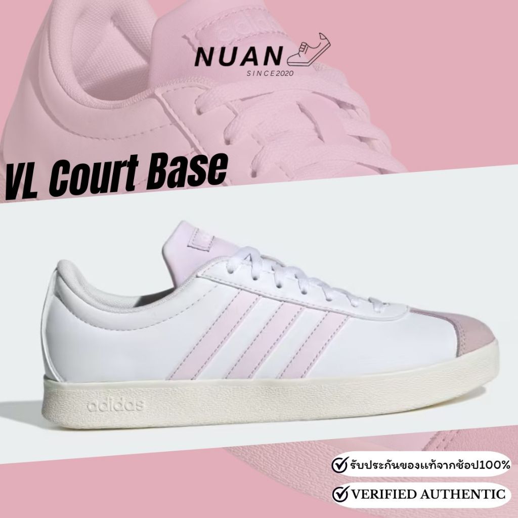 🔥ลดเพิ่ม 15-20% ทักแชท🔥Adidas VL Court Base (ผญ) JI1765 การันตี ของแท้ 100 % รองเท้าลำลองหญิง
