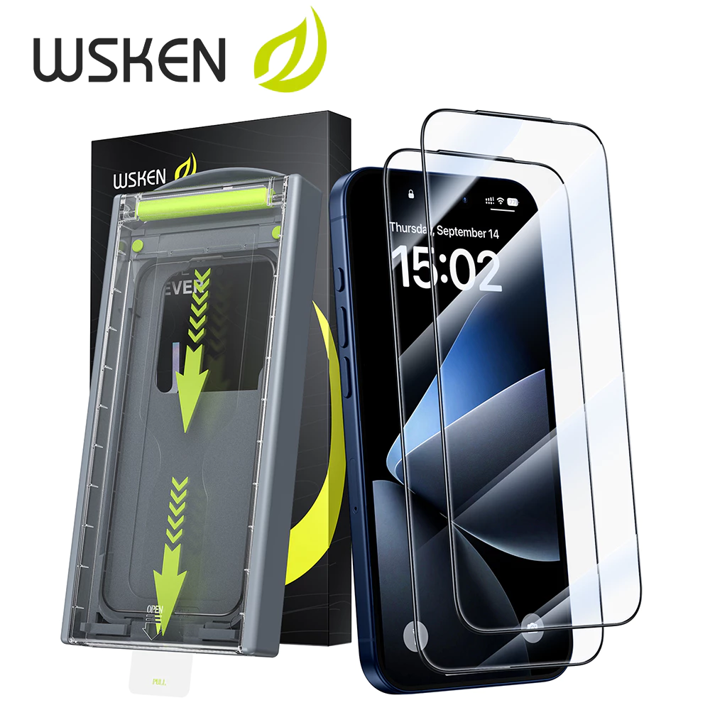 [2Pack] WSKEN for iPhone 17 Pro ฟิล์ม Privacy ฟิล์มกระจก iPhone 17 ProMax ฟิล์มกระจกนิรภัยคลุมทั้งหมด 3D ป้องกันการแตก