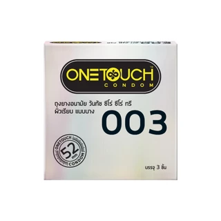Onetouch ถุงยางอนามัย ขนาด 52 mm. รุ่น 003 กล่อง 3 ชิ้น x 12 กล่อง