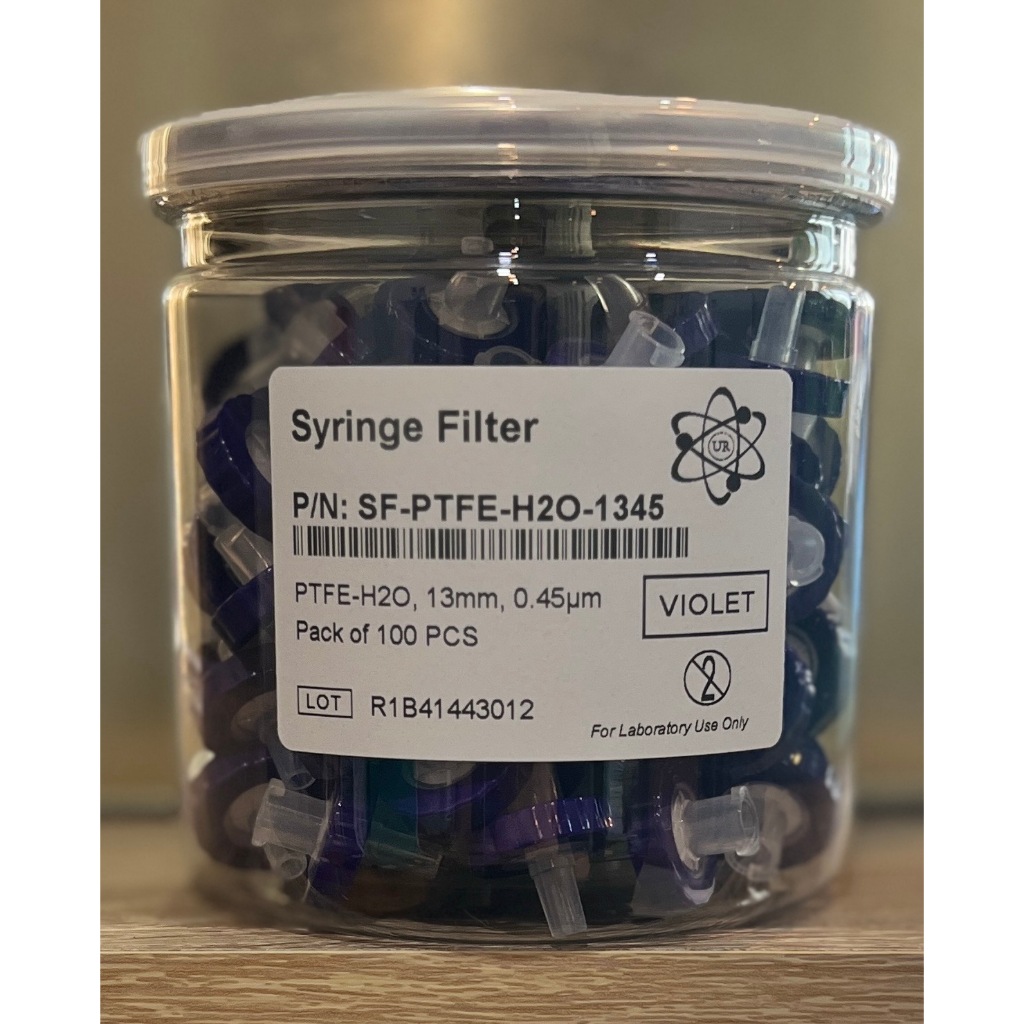 Syringe Filter PTFE Hydrophilic 13 mm 0.45 um (100/pk)