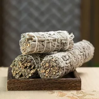 White Sage/Cedar/Rosemary🇺🇸เกรดพรีเมียม หอมมาก มัดสมุนไพรพลังงานจุดควัน ปรับพลังงาน ไล่พลังงานลบ
