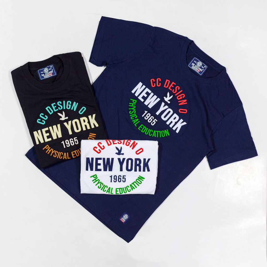 GMDesign - เสื้อยืด GM เสื้อยืดคอกลมแขนสั้นผู้ชาย งานปัก  เสื้อยืดผ้าคอตตอน GM2961/1