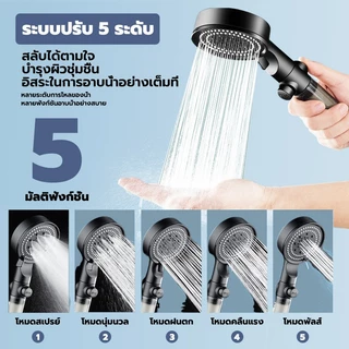 GREENIKA ชุดฝักบัวอาบน้ำกรองน้ำ ปรับแรงดันน้ำได้ ประหยัดน้ำ ป้องกันตะกรัน พร้อมไส้กรองสำรอง+สายยาง1.5m+วงเล็บ