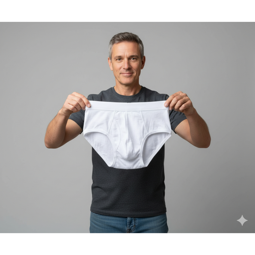 กางเกงในชายเต็มตัว เอวสูง White Horse-ขอบผ้าไม่มียาง เปิดเป้า