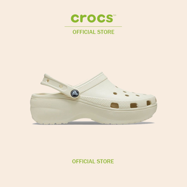 CROCS รองเท้าลำลองผู้หญิง CLASSIC PLATFORM CLOG รุ่น 2067502Y2 - BONE