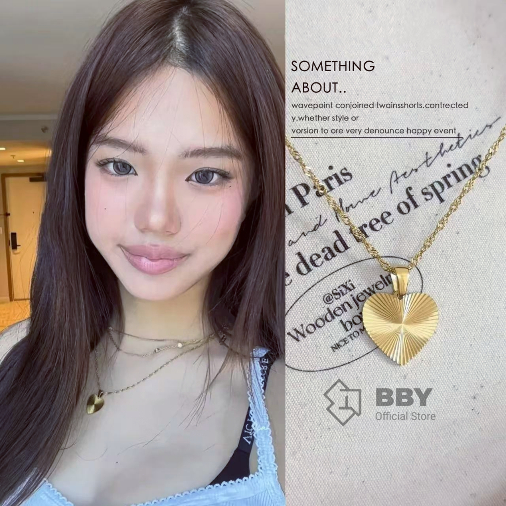 BBY สร้อยคอจี้หัวใจสวยงาม ดีเทลหรู เอเวอรีเดย์สไตล์ S009