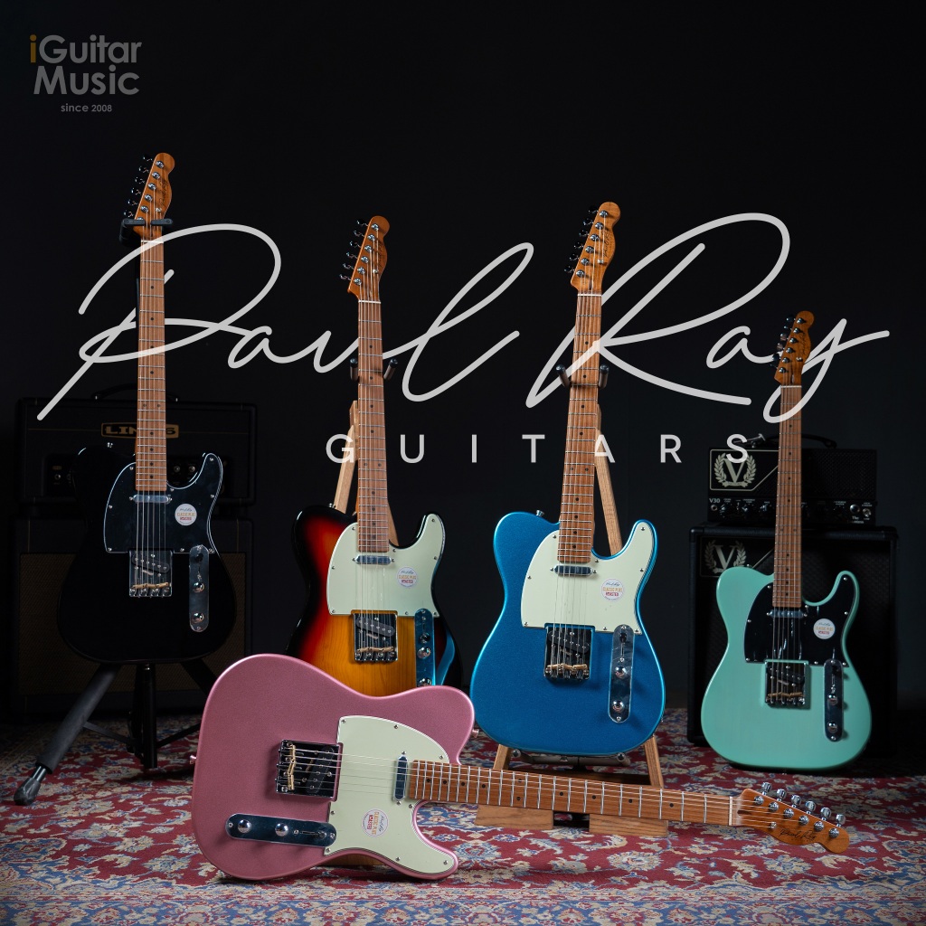 ลด 17%(ส่งฟรี)กีตาร์ไฟฟ้า Paul Ray Classic Plus T (Roasted Maple คอขาว)ทรง Telecaster แถมฟรีกระเป๋า