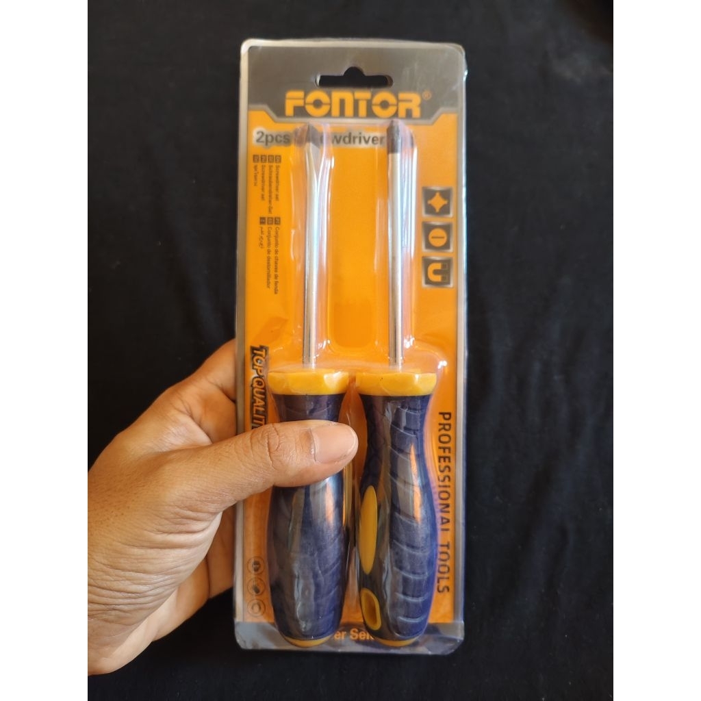 FONTORไขควงแบนและแฉกอย่างดี ของแท้ส่งไวทุกวัน!!