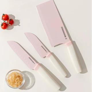 มีดทำครัว สีพาสเทลน่ารัก มี 3 ขนาดให้เลือก ใบมีดสแตนเลสเคลือบเซรามิค