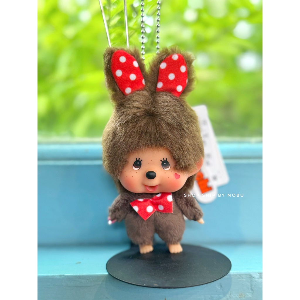 พวงกุญแจสำหรับห้อยกระเป๋า monchhichi มินนี่ (เหมือนน้องเกล) พร้อมส่ง