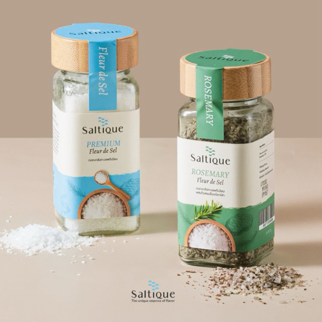[ลด 20.- CODE : SALTIQUE] Saltique Set Duo – Fleur de Sel Premium & Rosemary  เซตคู่ดอกเกลือพรีเมียม & ดอกเกลือโรสแมรี่