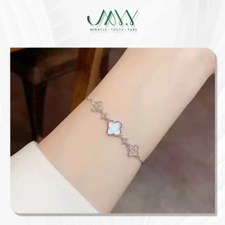 MYY สร้อยข้อมือโคลเวอร์สี่แฉกสามารถนำความโชคดีมาสู่ทุกทิศทุกทาง สื่อถึงโชคลาภ เสน่ห์ และแรงดึงดูด