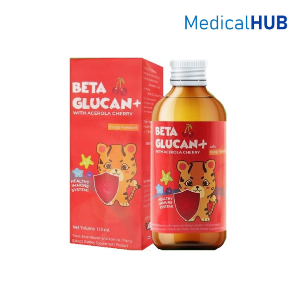 Beta Glucan Plus เบต้า กลูแคน สารสกัดจาก อะเซโรล่าเชอรี่ สำหรับเด็ก ขนาด 120 ml 1 ขวด 17785