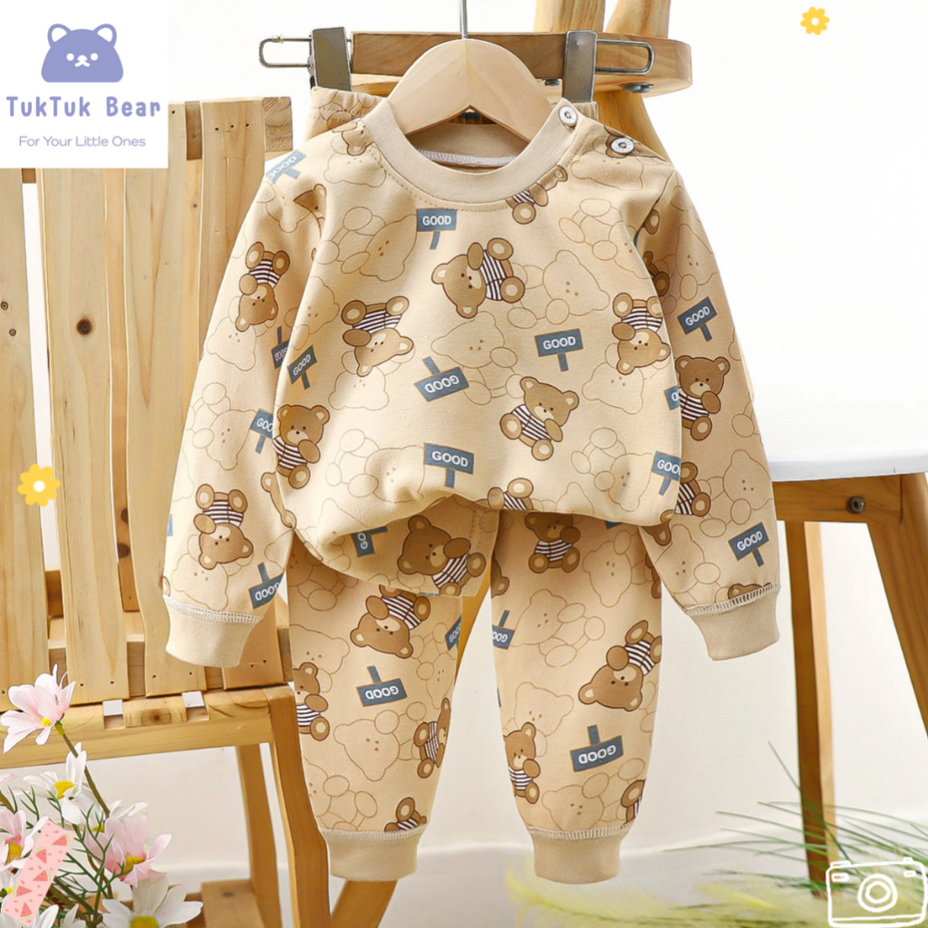 ชุดเซ็ตเสื้อ+กางเกง ชุดนอนชุดลำลองเด็ก สไตล์น่ารัก แฟชั่นเด็ก งานดี ผ้านิ่ม