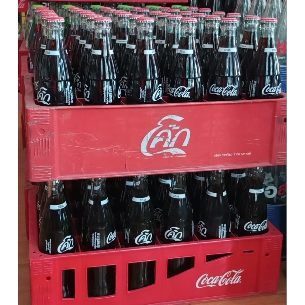 โค้กขวดแก้ว375ml1ลังบรรจุ24ขวด(พร้อมลัง)
