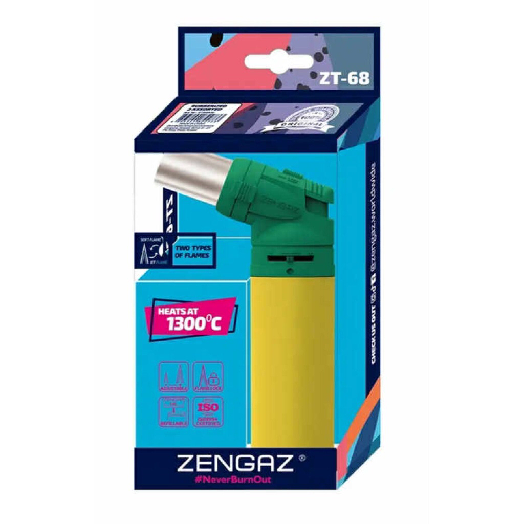 ไฟฟู่1ท่อ หัวพ้นไฟ คละสี 1 ชิ้น ZENGAZ แบบเติมแก๊สได้