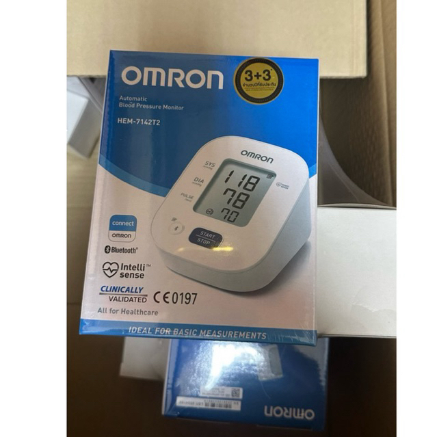 Omron เครื่องวัดความดัน รุ่น HEM-7142T / Blood Pressure Monitor ออมรอน (รับประกันศูนย์ 6 ปี) แถม ada