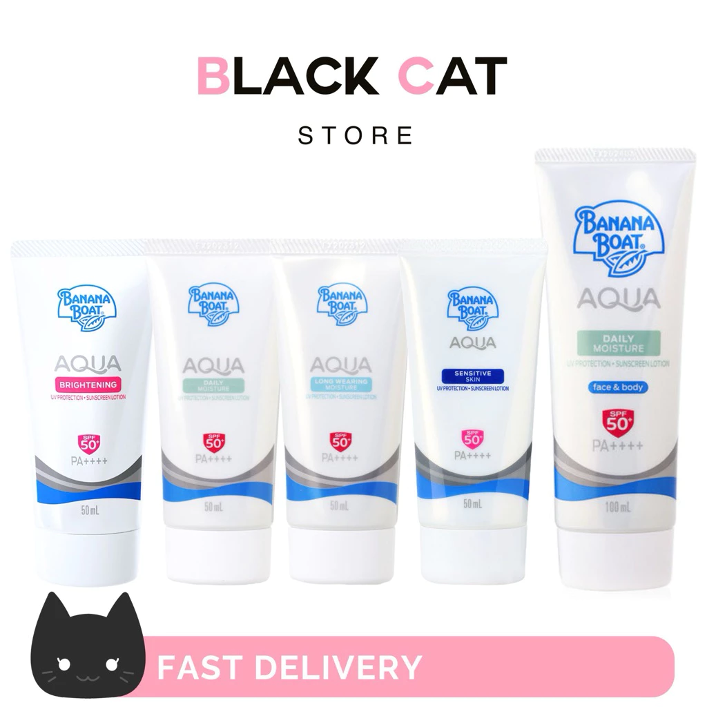 Banana Boat Aqua Daily /Sensitive Skin /Long Wearing Moisture UV Protection Sunscreen Lotion 50ml ครีมกันแดด Banana Boat