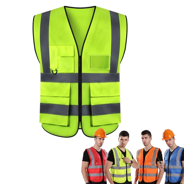 Reflective safety vest เสื้อเซฟตี้ เสื้อกั๊กสะท้อนแสงเพื่อความปลอดภัย เสื้อกั๊กจราจร เสื้อกั๊กทำงาน
