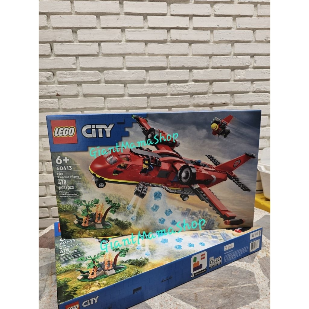 (ส่งด่วน/พร้อมส่ง) LEGO- 60413 - City Fire Rescue Plane Toy