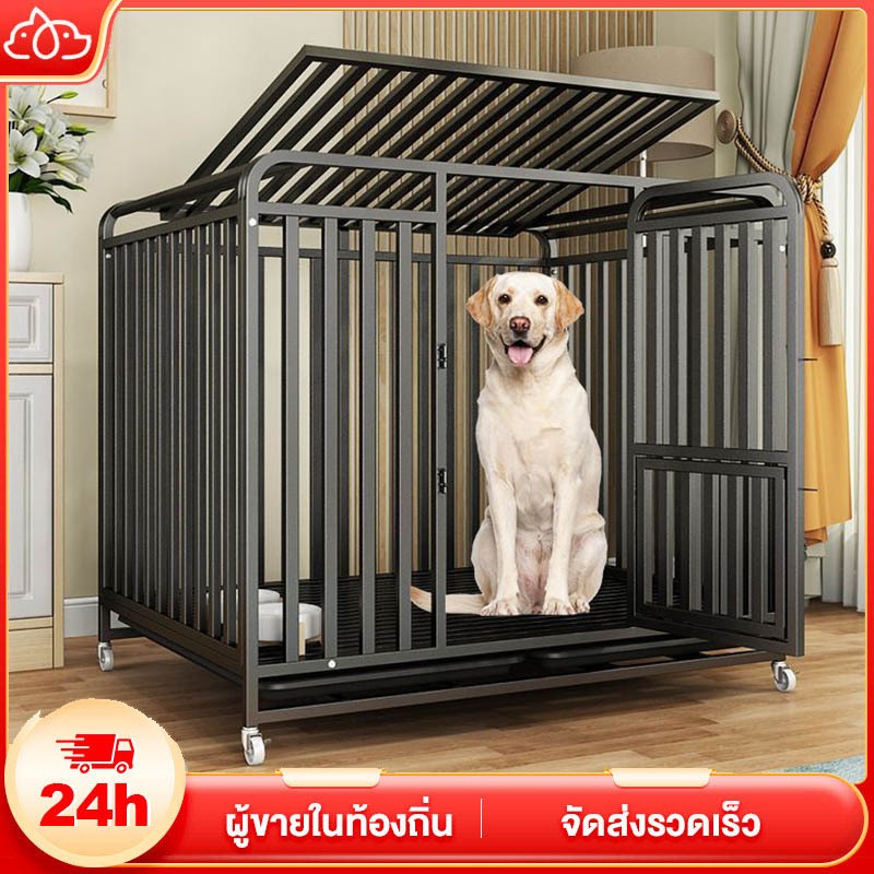 กรงสุนัข กรงสัตว์เลี้ยง กรงสุนัข  ขนาดใหญ่  ทรงเหลี่ยม  ทนทาน กรงน้องหมา รับน้ำหนัก