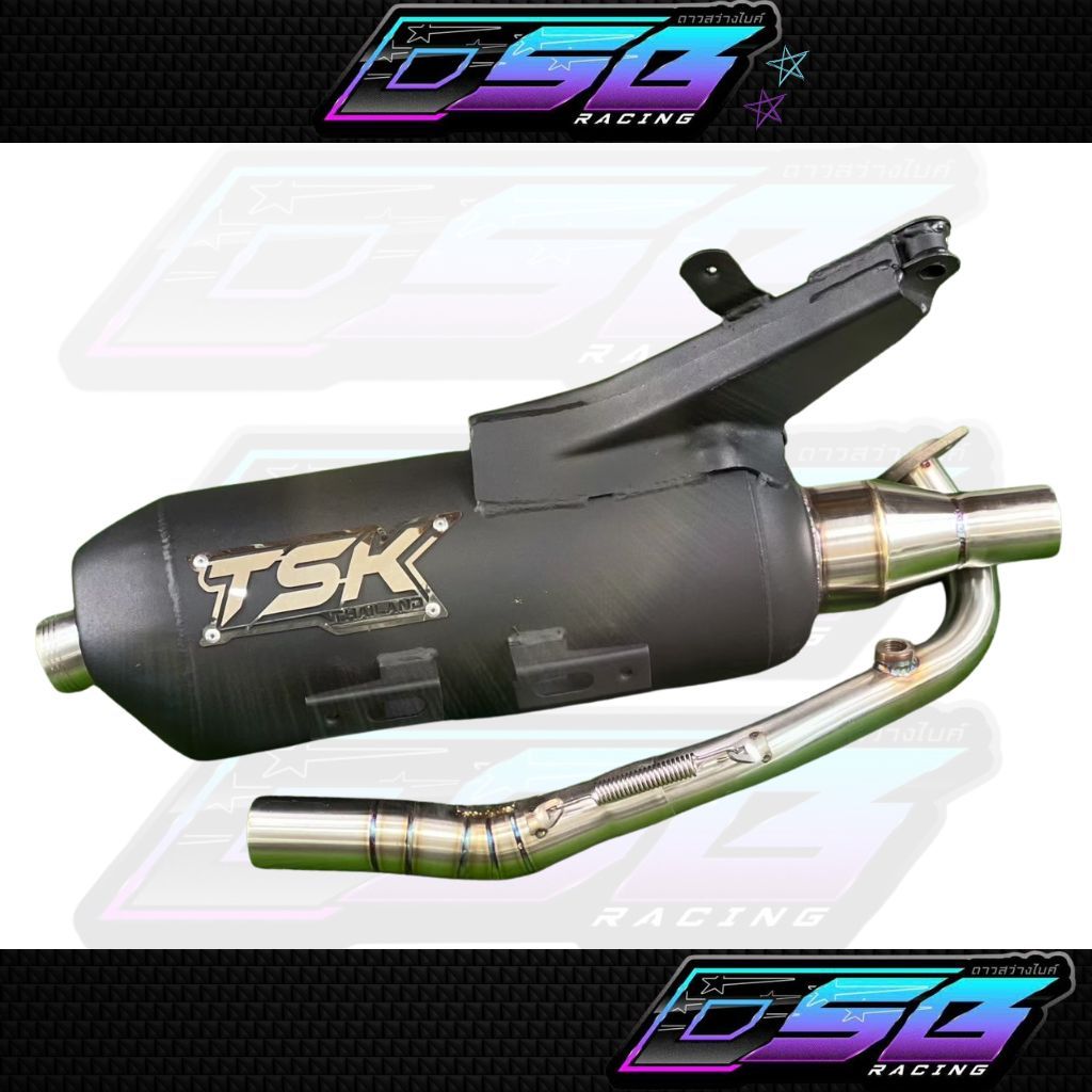 TSK ท่อผ่าดัง LEAD125 หลีด4วาว HONDA ป้ายเลส ผ่าแป๊ปตะแกรง คอ28ออก35 จุก38 LEAD125 หรีด125 ท่อหรีด ท