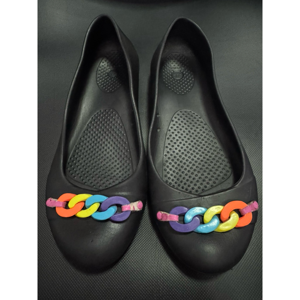 Crocs ทรงคัทชู ผู้หญิง มือสอง ของแท้!!  สภาพดีมาก 90% ไม่มีซ่อม สีดำ ขนาด M6 W8 ยาว 24.4