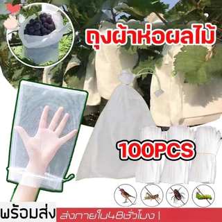100 ใบ🔥ถุงห่อผลไม้ ถุงห่อมะม่วง ใช้ห่อกันแมลง แสงแดดไม่ต้องห่อกระดาษทับ ใช้ซ้ำได้ ไม่มีไอน้ำเกาะในถุง ถุงห่อฝรั่ง ส่งฟรี