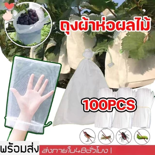 100 ใบ🔥ถุงห่อผลไม้ ถุงห่อมะม่วง ใช้ห่อกันแมลง เพลี้ย แสงแดดไม่ต้องห่อกระดาษทับ ใช้ซ้ำได้ ไม่มีไอน้ำเกาะในถุง ถุงห่อฝรั่ง