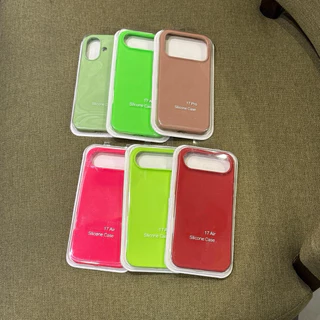 พร้อมส่งในไทย Caseไอโฟน17 17Air 17pro 17promaxกำมะหยี่โลโก้ เนื้อซิลิโคน สีพื้น สำหรับรุ่นไอโฟน17promaxสินค้าพร้อมส่ง