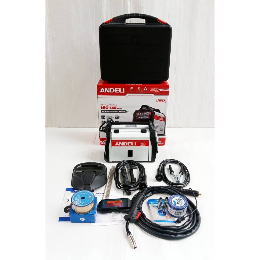 ANDELI ตู้เชื่อม3ระบบ MIG-MMA-TIG 💥รุ่นใหม่ล่าสุด Ver.5 💥 MIG-140PLUS / 111-2002 (มีกล่องพลาสติกใส่เ