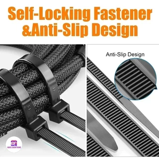 เคเบิ้ลไทร์ Nylon Cable Tie สายรัดไนล่อน หนวดกุ้ง สายเคเบิ้ลไทร์ แพค100เส้น หนวดกุ้ง สีขาว สีดำ สายรัดสายไฟ