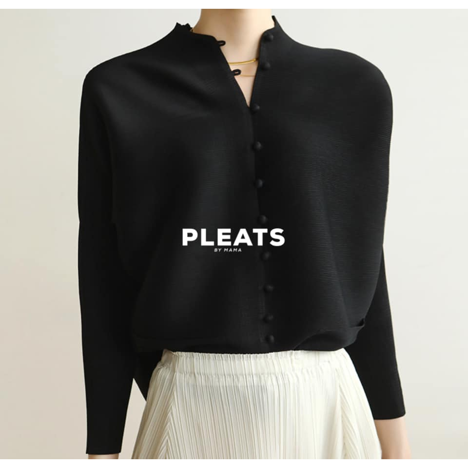 PLEATS SHIRT SH008-red orange